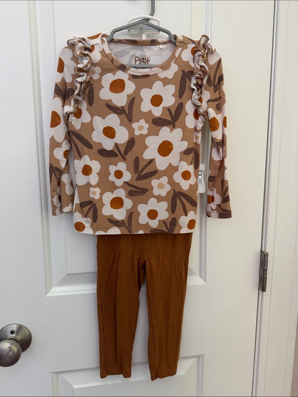Little Sleepies 2T Ditsy Daisy Ruffle Long-Sleeve Top & Leggings Set